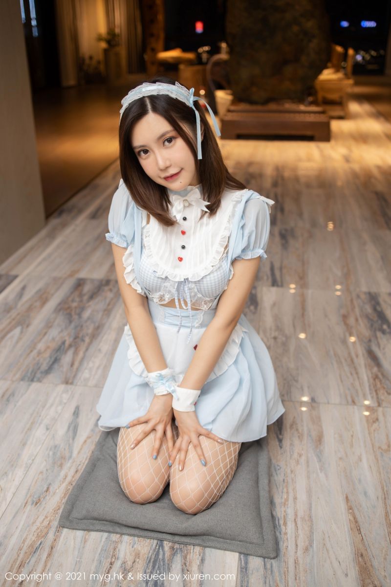 [MyGirl美媛馆] 2021.03.31 VOL.504 绮里嘉Carina 格子女仆制服 [70+1P]