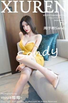 [XiuRen秀人网] 2021.06.04 No.3508 周于希Sandy 黄色吊裙与现代经典蕾丝袜 [75+1P]