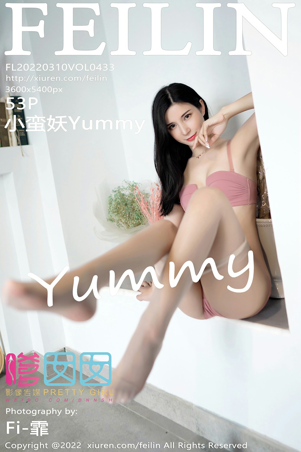 [FEILIN嗲囡囡] 2022.03.10 VOL.433 小蛮妖Yummy 粉色内衣 性感写真 [53+1P]