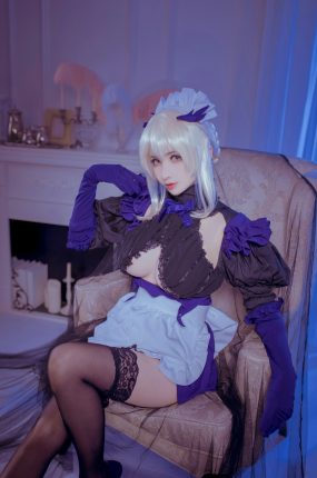 [COSPLAY]rioko凉凉子 – 黑枪呆女仆