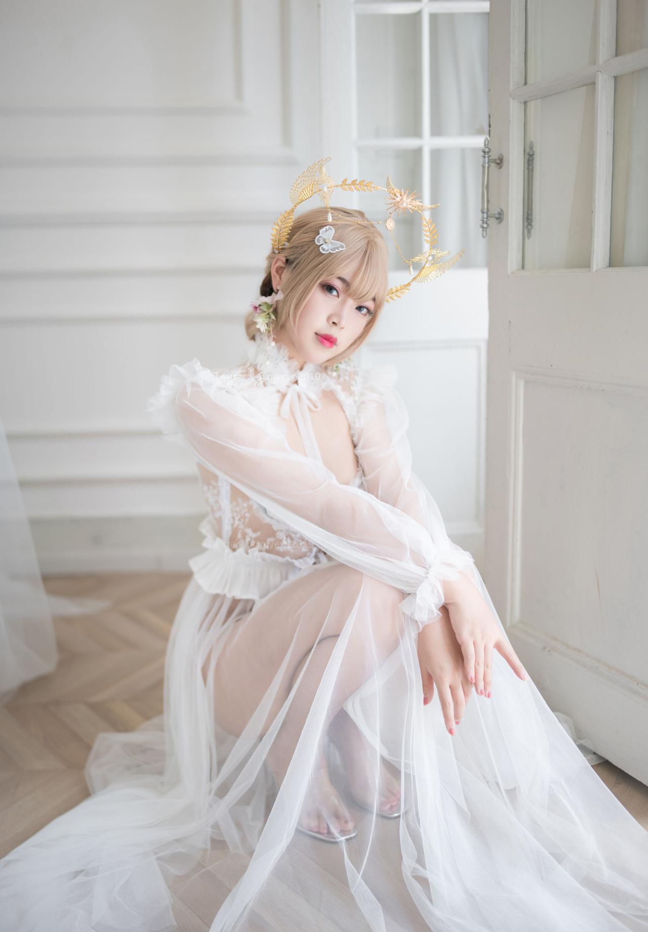 [COSPLAY]萌系小姐姐-白烨 – 珍珠花嫁