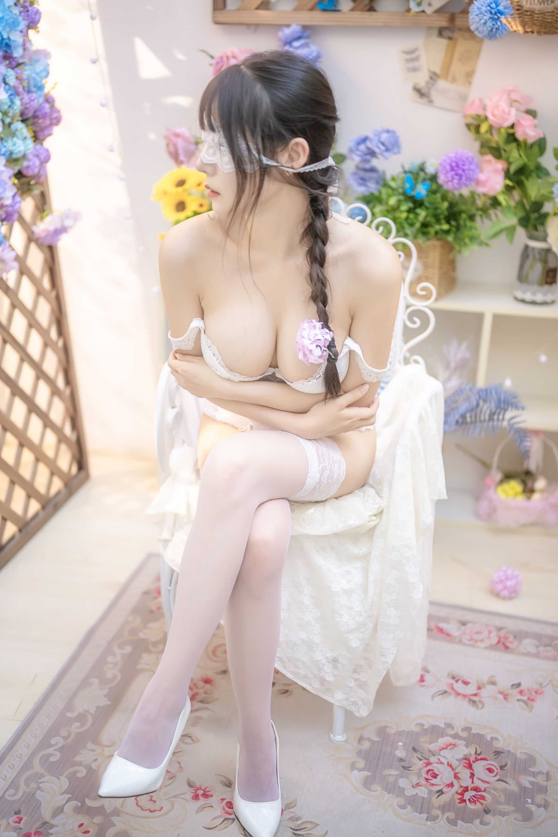 [COSPLAY]香草喵露露 – 白色玫瑰