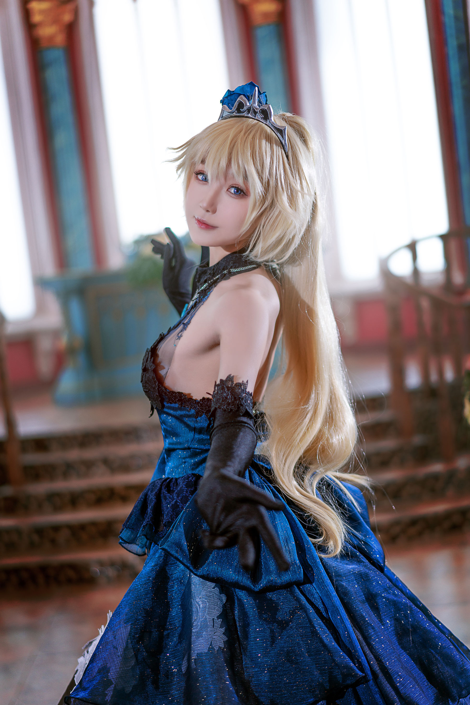 [COSPLAY]阿包也是兔娘 – 贞德婚纱