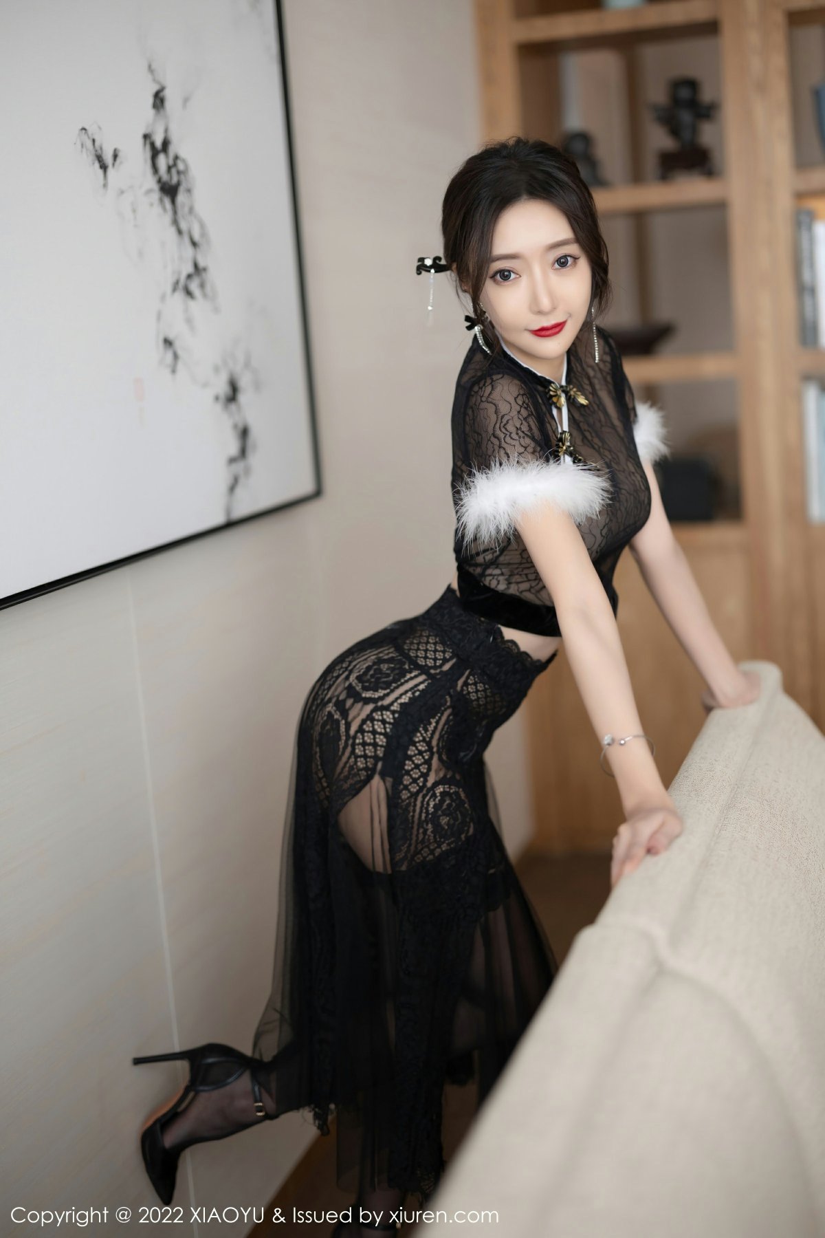 [XIAOYU语画界] 2022.12.15 VOL.926 王馨瑶yanni 黑色薄纱旗袍 性感写真 [80+1P]