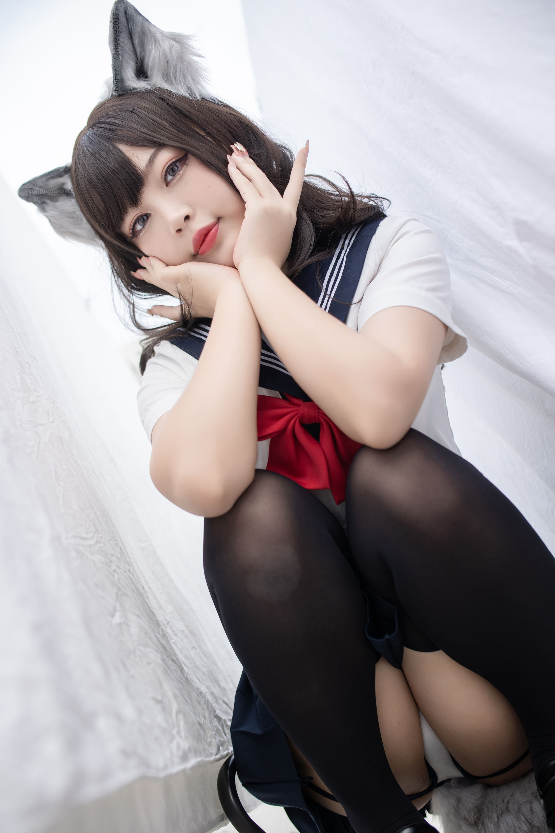 [COSPLAY]萌系小姐姐-白烨 – 魅惑狼姐姐 室外