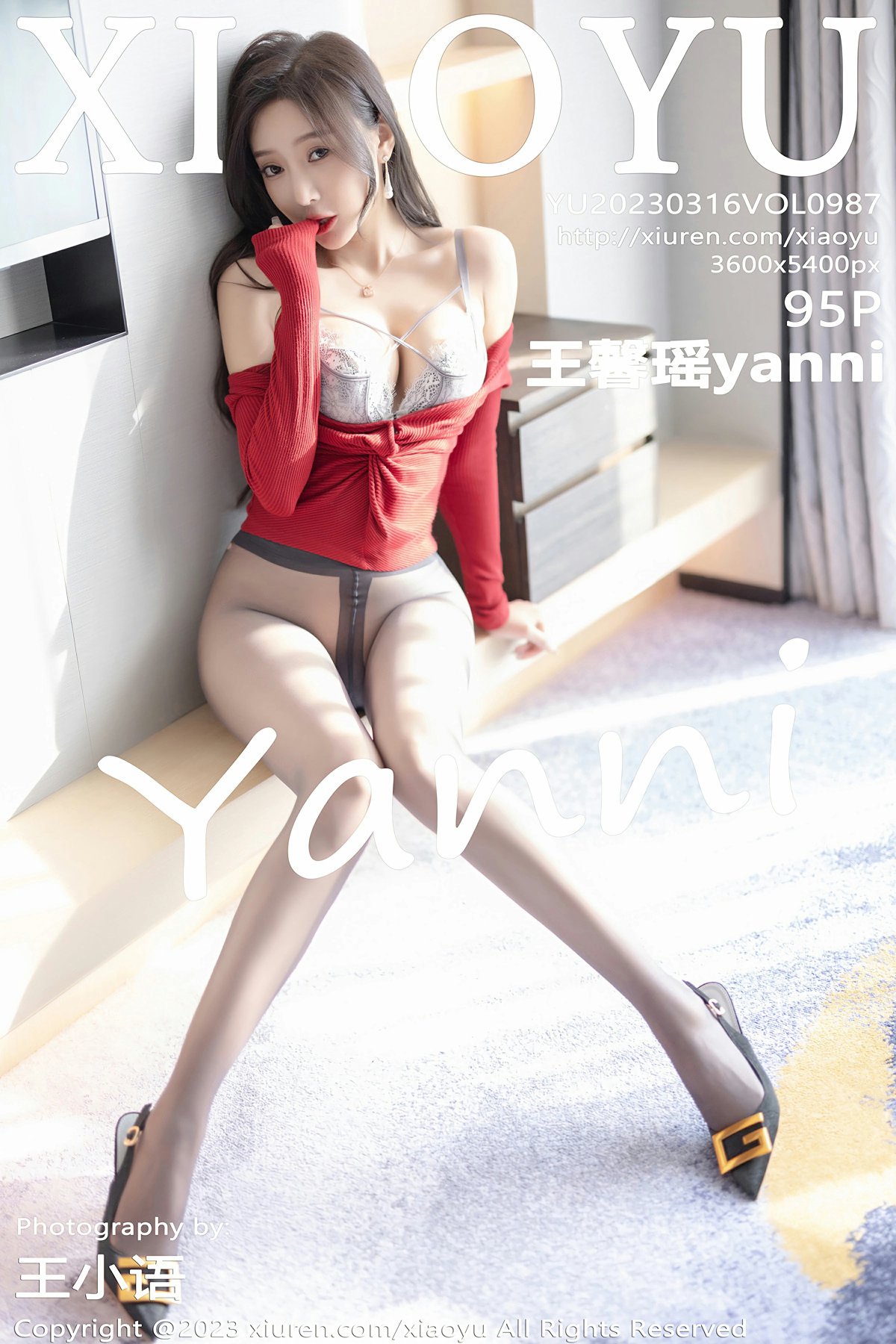 [XIAOYU语画界] 2023.03.16 VOL.987 王馨瑶yanni 浅灰色蕾丝内衣 性感写真 [95+1P]