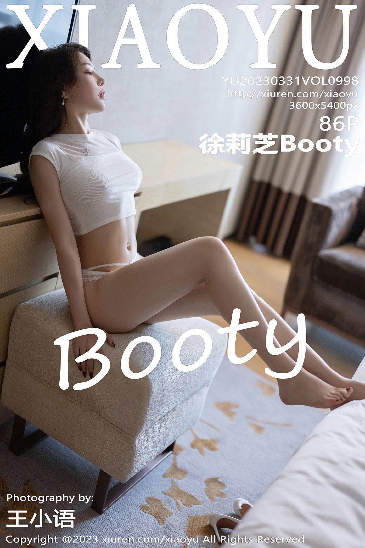 [XIAOYU语画界] 2023.03.31 VOL.998 徐莉芝Booty 白色蕾丝内衣 性感写真 [86+1P]