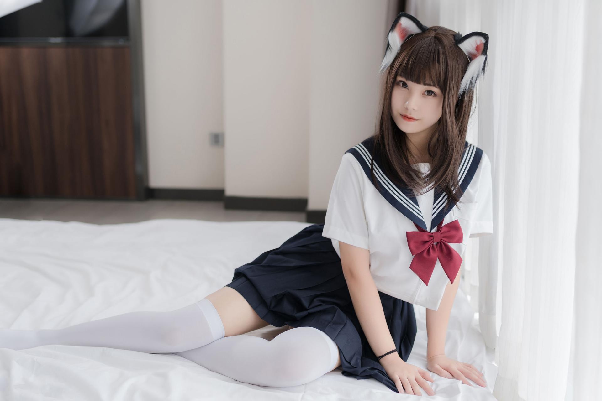 [COSPLAY]蜜汁猫裘 – 猫耳JK