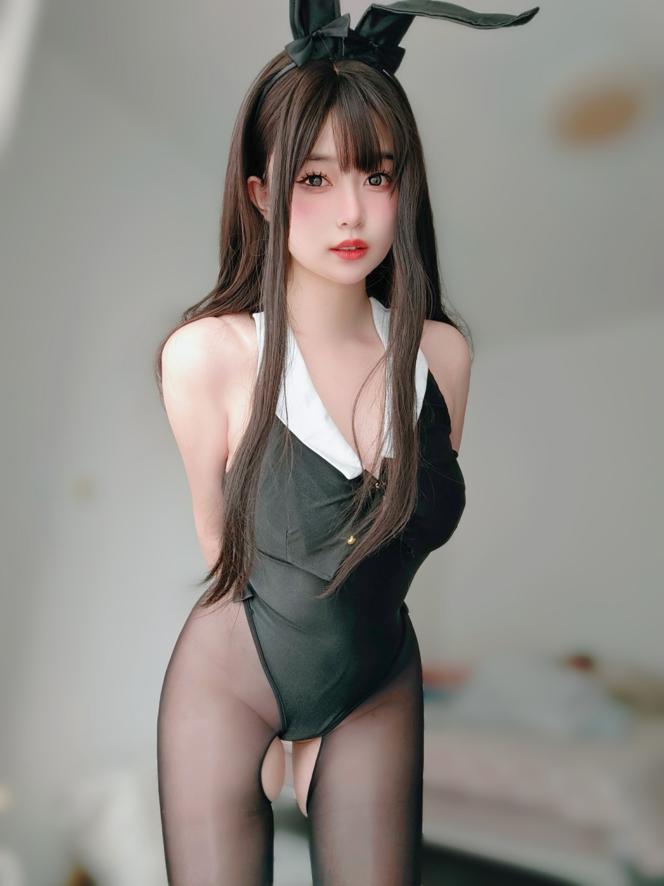 [COSPLAY]女主K – 黑丝兔女郎