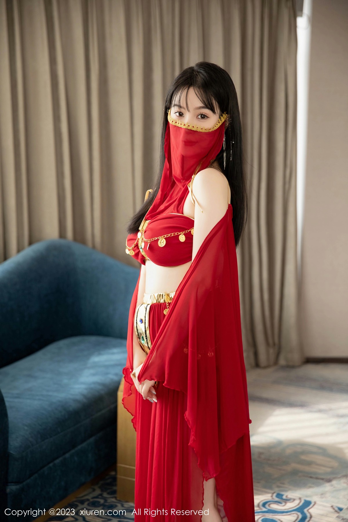 [XiuRen秀人网] 2023.07.19 No.7103 柚琪Rich 红色西域舞服  性感写真 [73+1P]