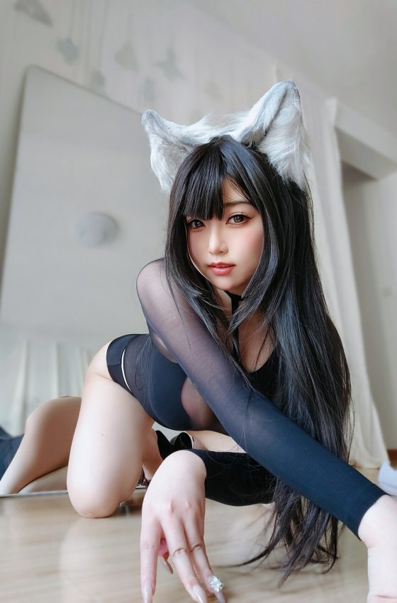 [COSPLAY]女主K – 性感的黑猫