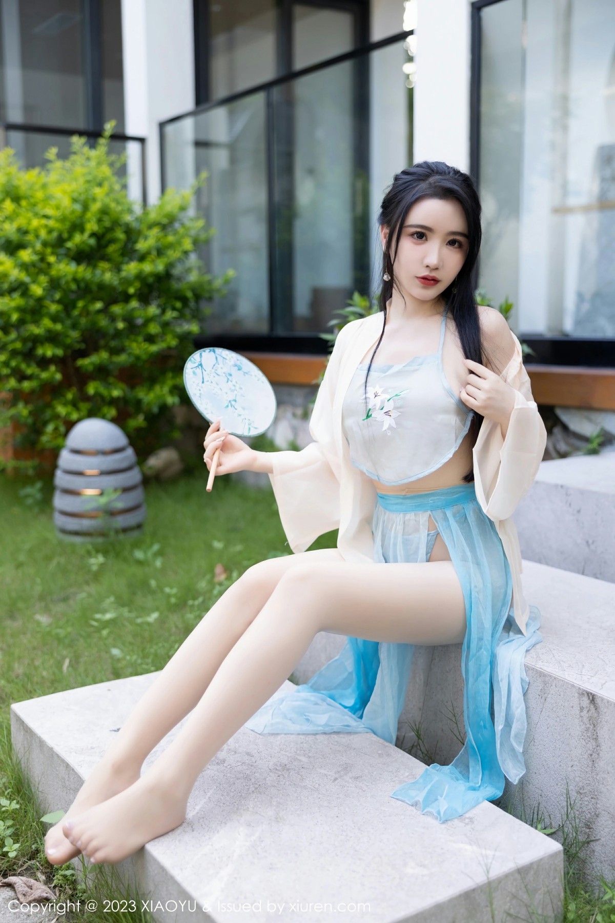 [XIAOYU语画界] 2023.06.27 VOL.1057 Cherry樱桃酱 性感淡蓝色古装服饰 杭州旅拍 [81+1P]