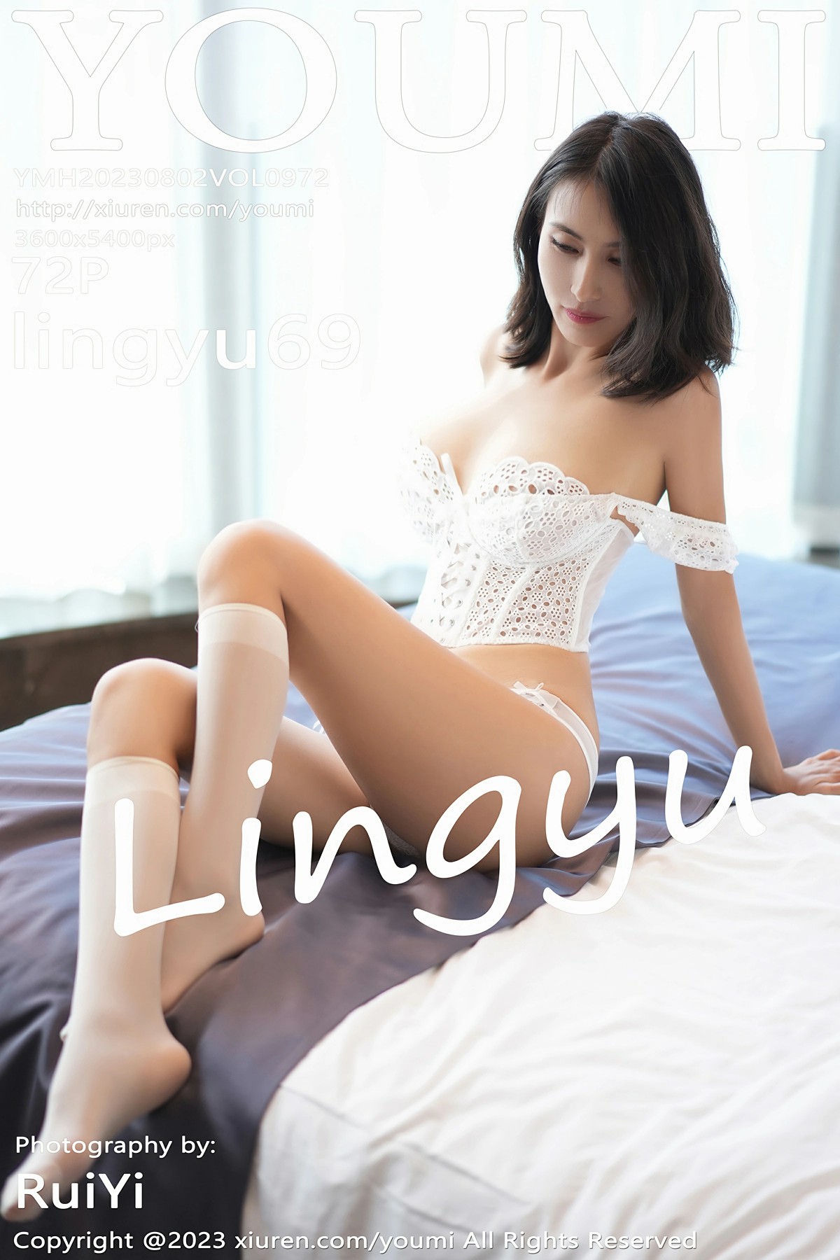 [YOUMI尤蜜荟] 2023.08.02 VOL.972 lingyu69 白色蕾丝内衣 性感写真 [72+1P]