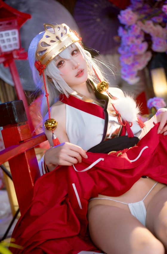 [COSPLAY]阿包也是兔娘 – 巫女浴池