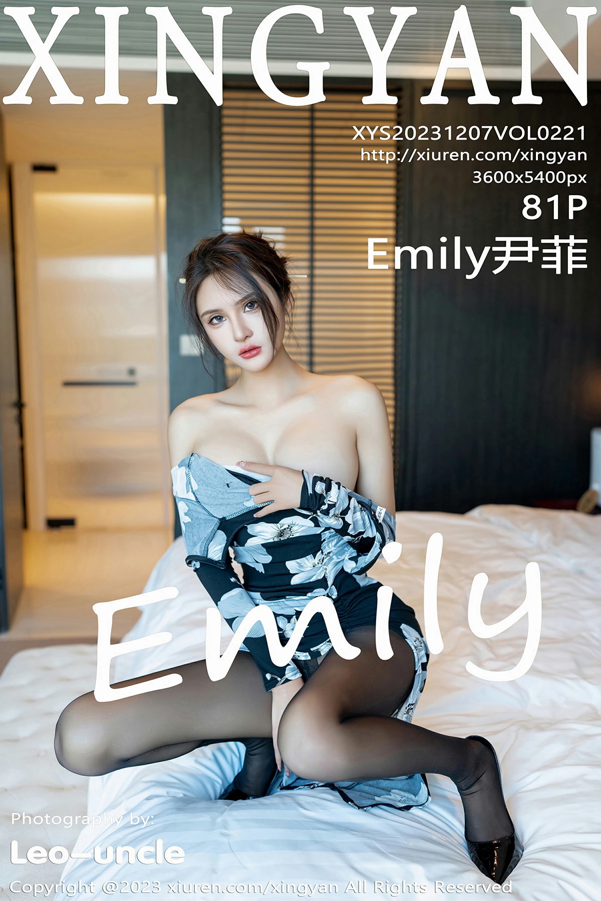 [XINGYAN星颜社] 2023.12.07 VOL.221 Emily尹菲 深色旗袍 魅惑黑丝 性感写真 [81+1P]