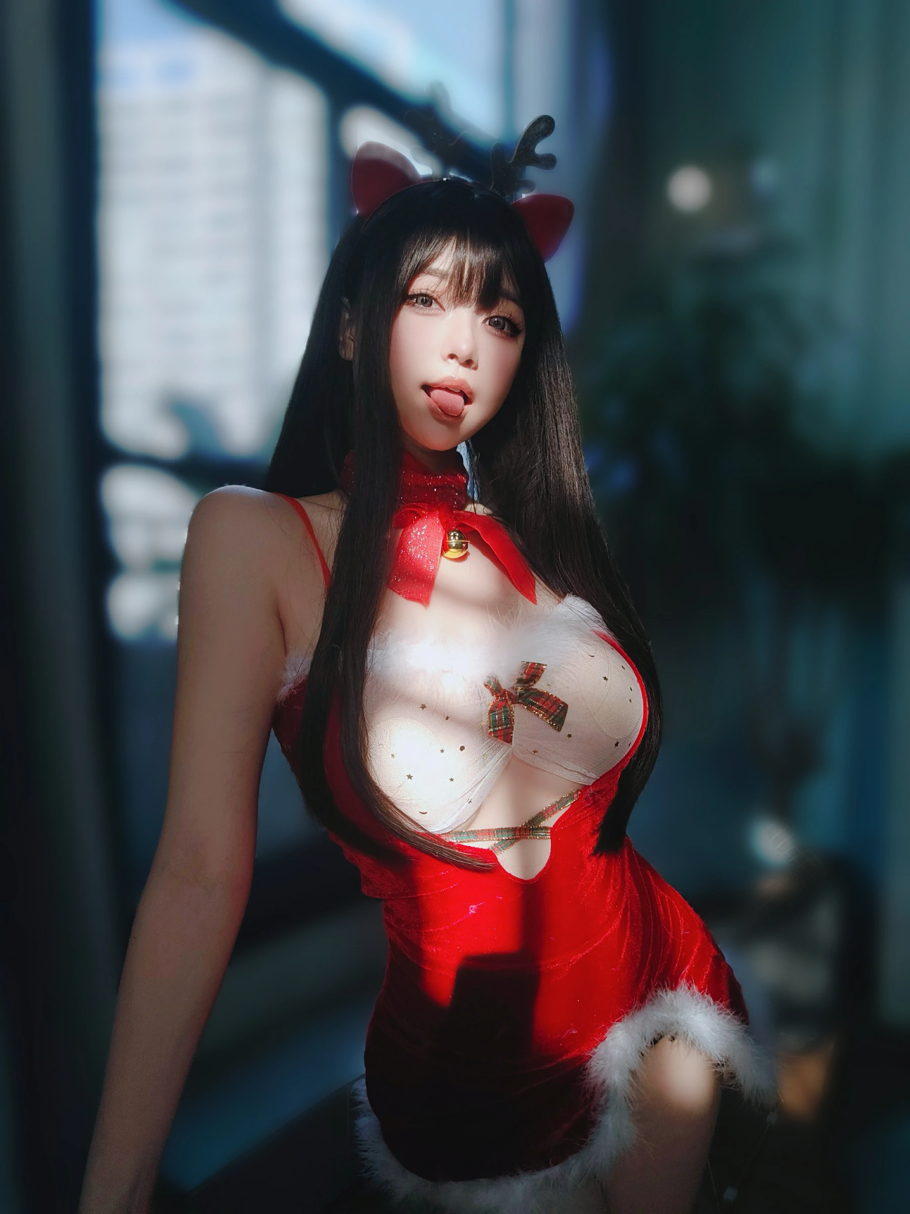 [COSPLAY]女主K – 圣诞麋鹿