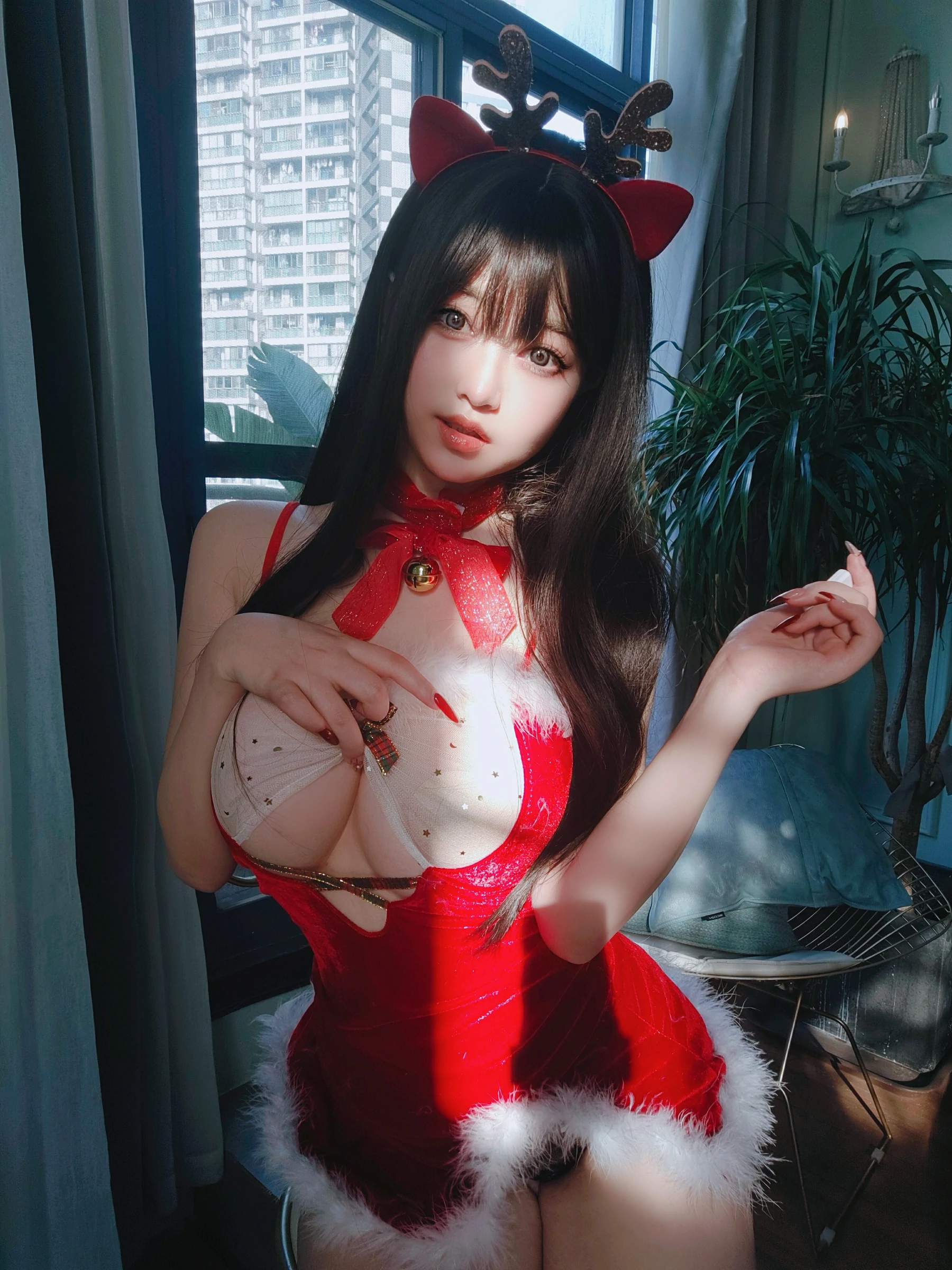 [COSPLAY]女主K – 圣诞麋鹿