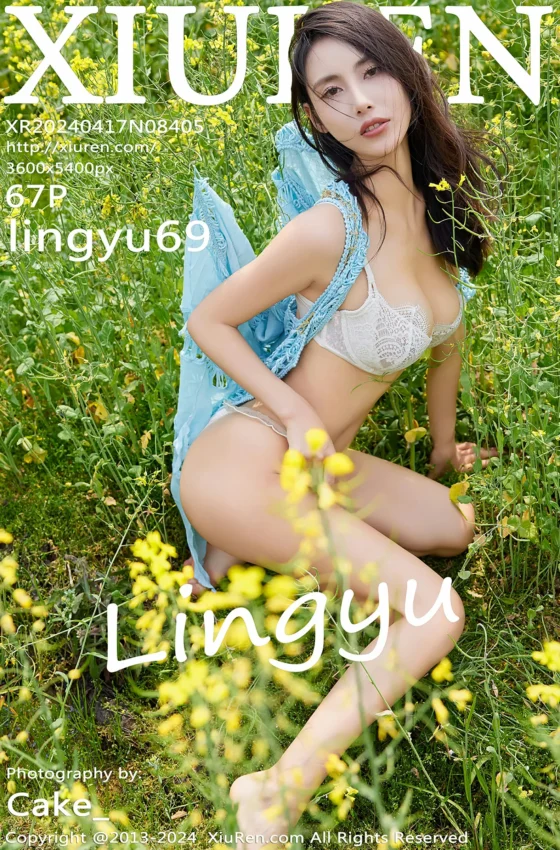 [XiuRen秀人网] 2024.04.17 No.8405 lingyu69 白色情趣内衣 油菜花场景拍摄 性感写真 [67+1P]