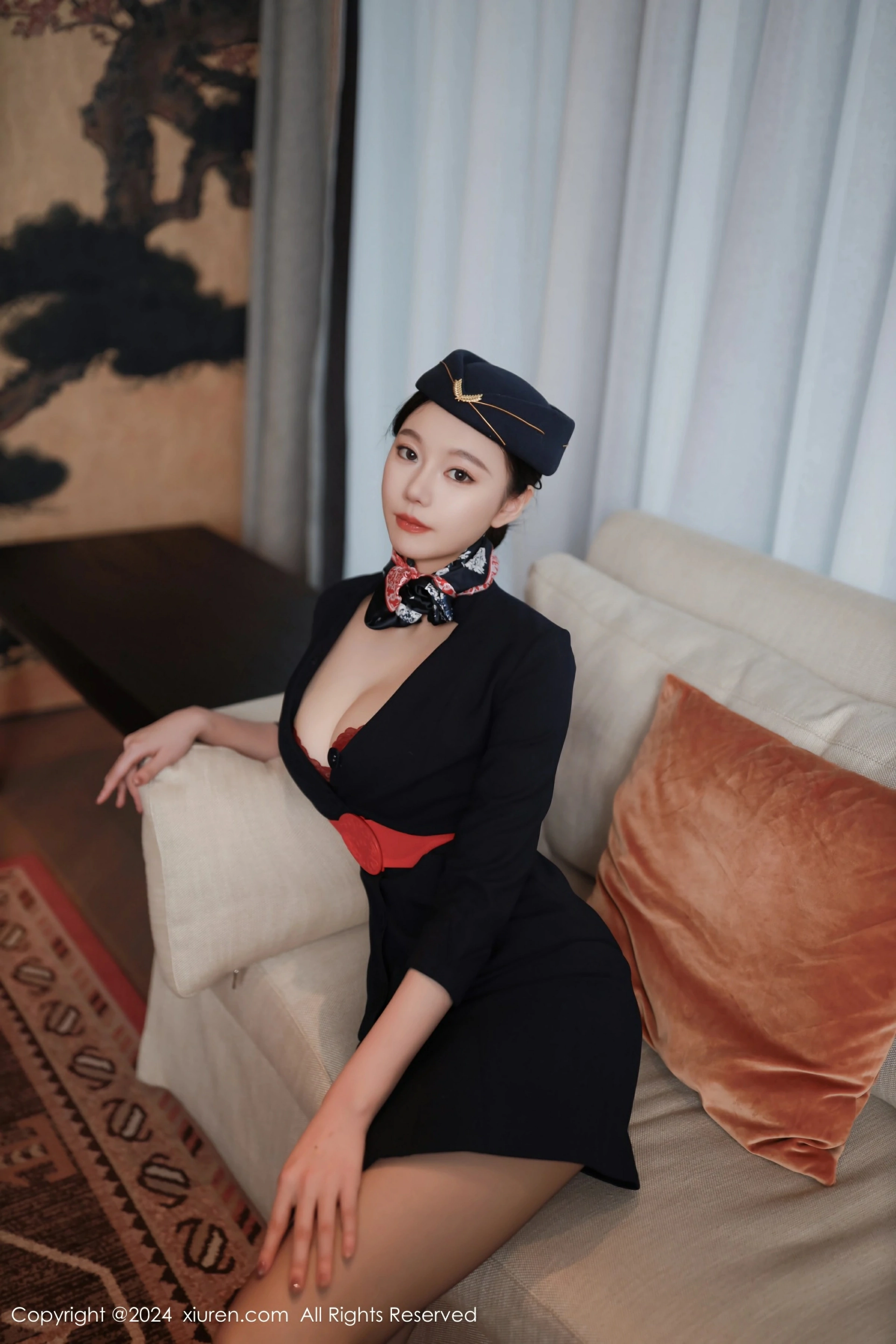 [XiuRen秀人网] 2024.07.30 No.8942 安然anran 性感深蓝色空姐制服 迪拜旅拍写真 [79+1P]