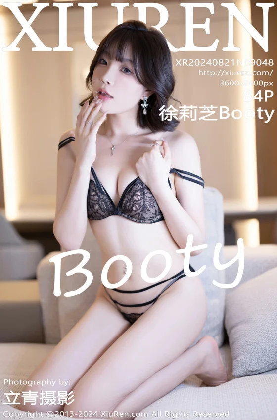 [XiuRen秀人网] 2024.08.21 No.9048 徐莉芝Booty 黑色连衣短裙 黑色蕾丝内衣 性感写真 [84+1P]