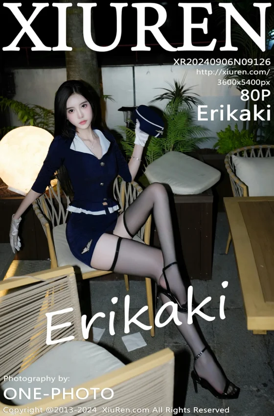 [XiuRen秀人网] 2024.09.06 No.9126 Erikaki 蓝色空姐制服 魅惑黑丝 性感写真 [80+1P]