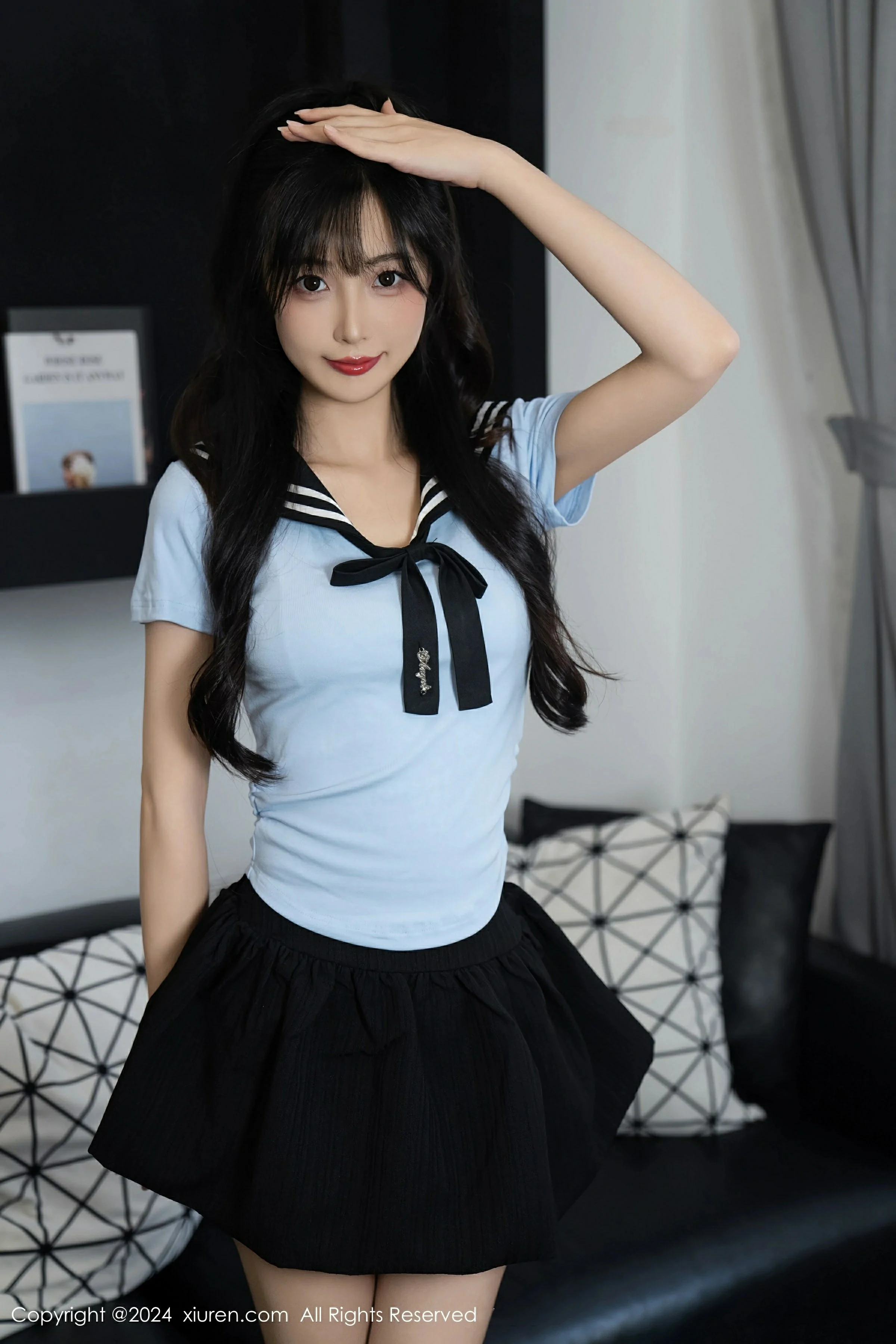 [XiuRen秀人网] 2024.09.12 No.9151 林星阑 蓝色JK制服 白色丝袜 性感写真 [96+1P]