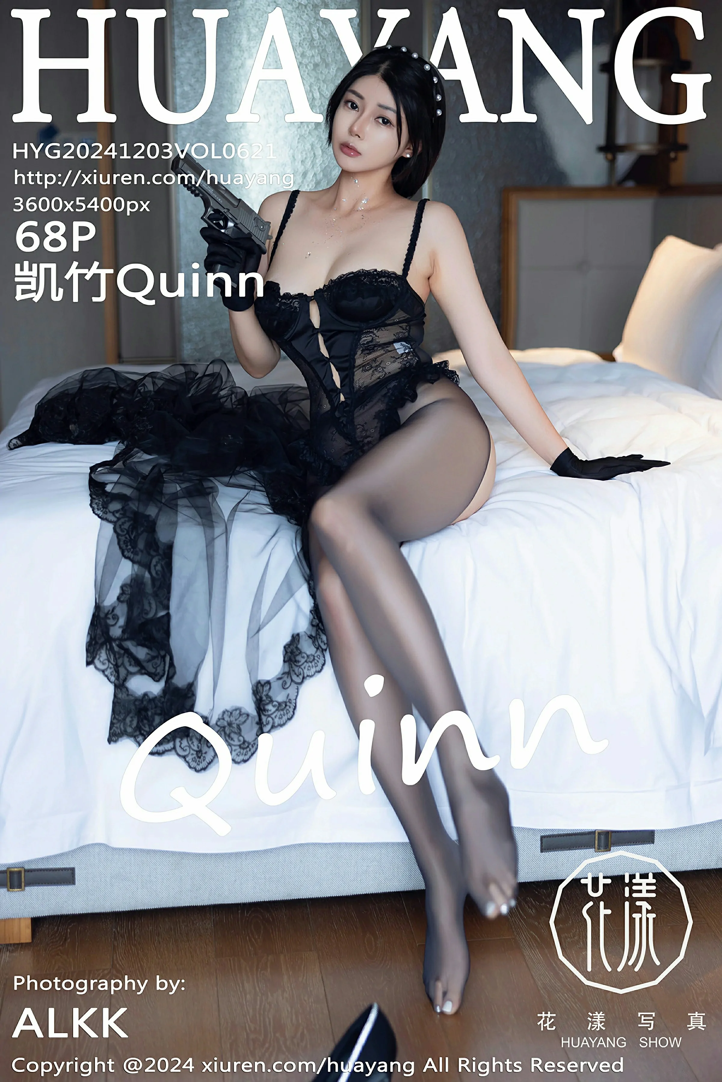 [HuaYang花漾写真] 2024.12.03 VOL.621 凯竹Quinn 黑色情趣服饰 魅惑黑丝 性感写真 [68+1P]