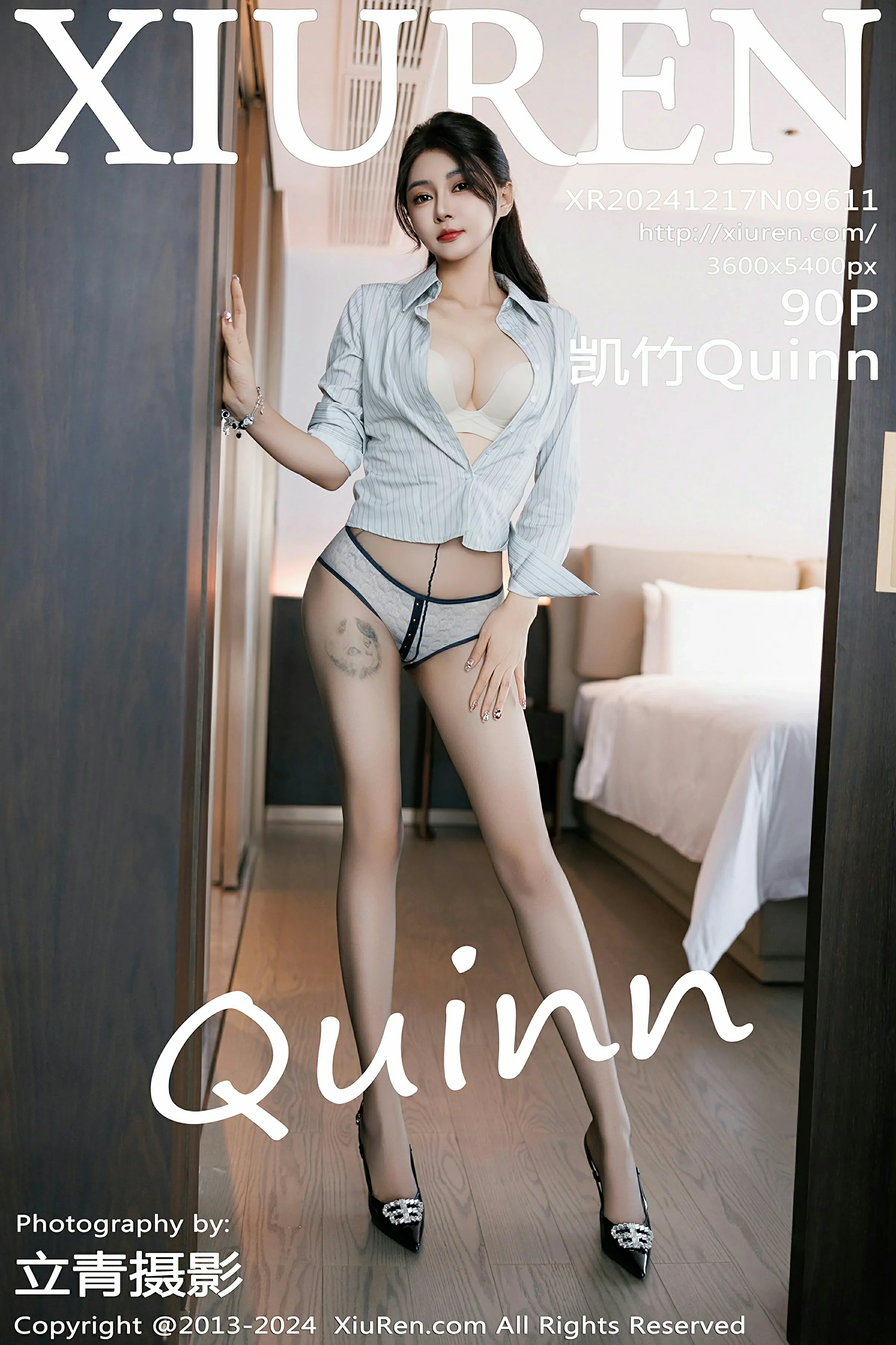 [XiuRen秀人网] 2024.12.17 No.9611 凯竹Quinn 浅色OL服饰 魅惑黑丝 性感写真 [90+1P]