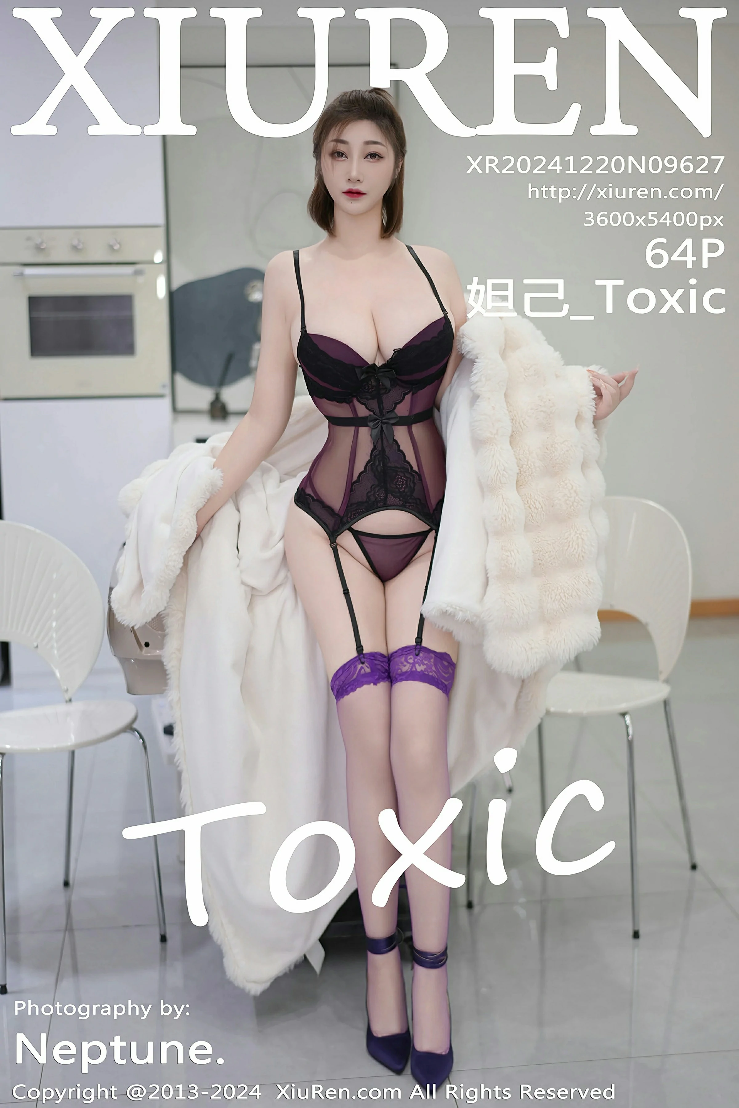 [XiuRen秀人网] 2024.12.20 No.9627 妲己_Toxic 紫色情趣服饰 紫色丝袜 性感写真 [64+1P]