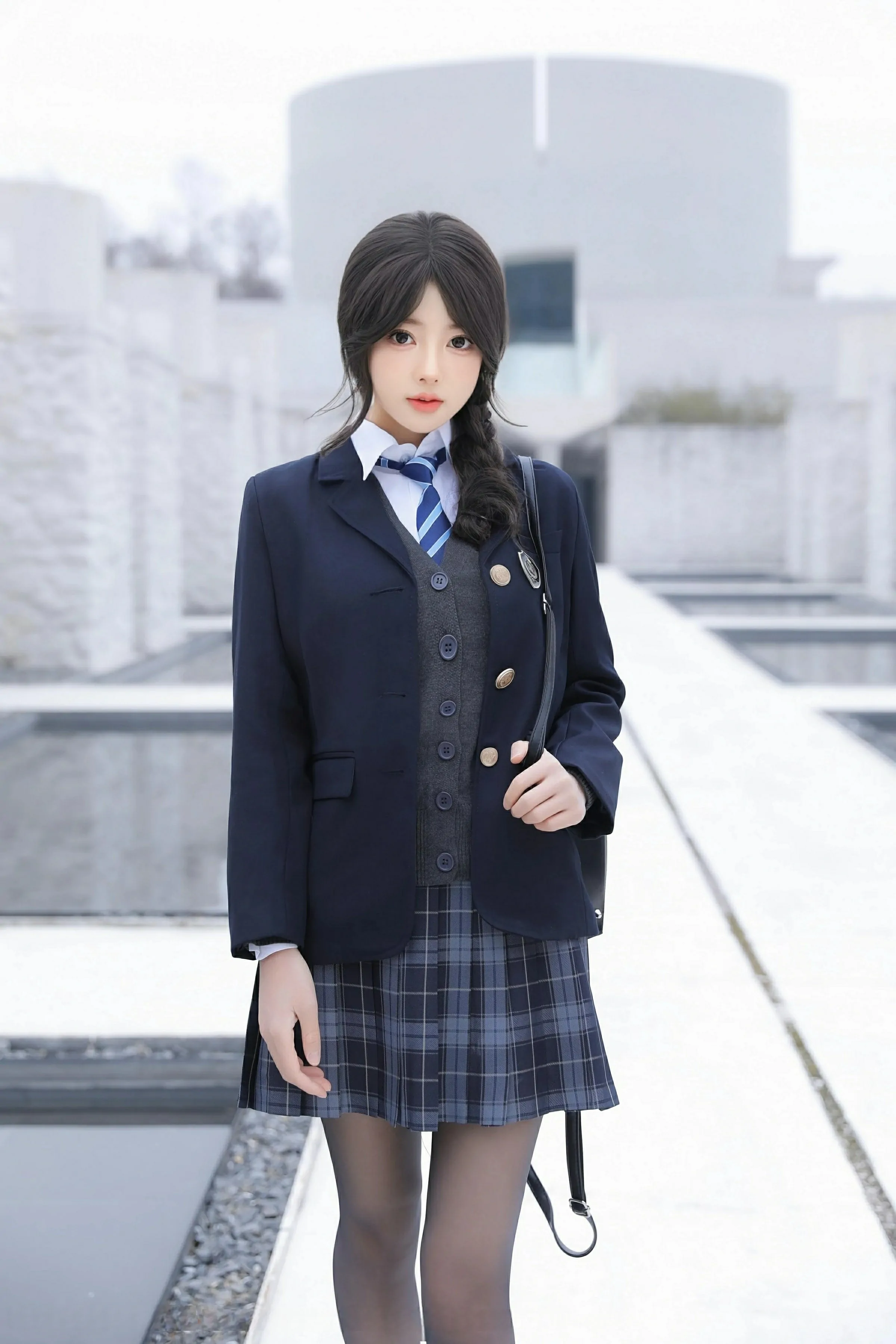 [XiuRen秀人网] 2024.12.31 No.9693 桃妖夭 深色学妹制服 白色内衣 性感写真 [77+1P]