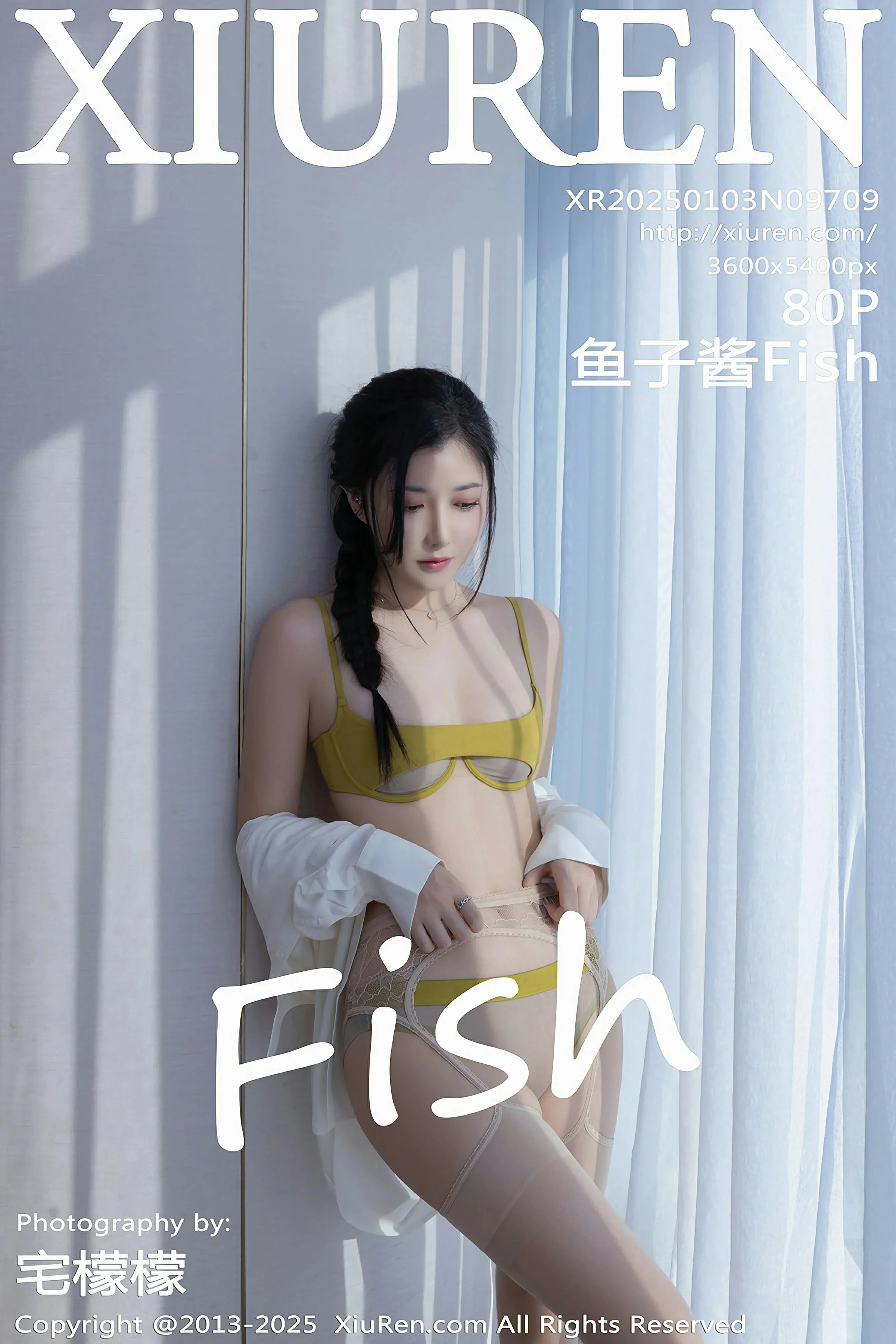 [XiuRen秀人网] 2025.01.03 No.9709 鱼子酱Fish 白色衬衫 诱人白色丝袜 性感写真 [80+1P]