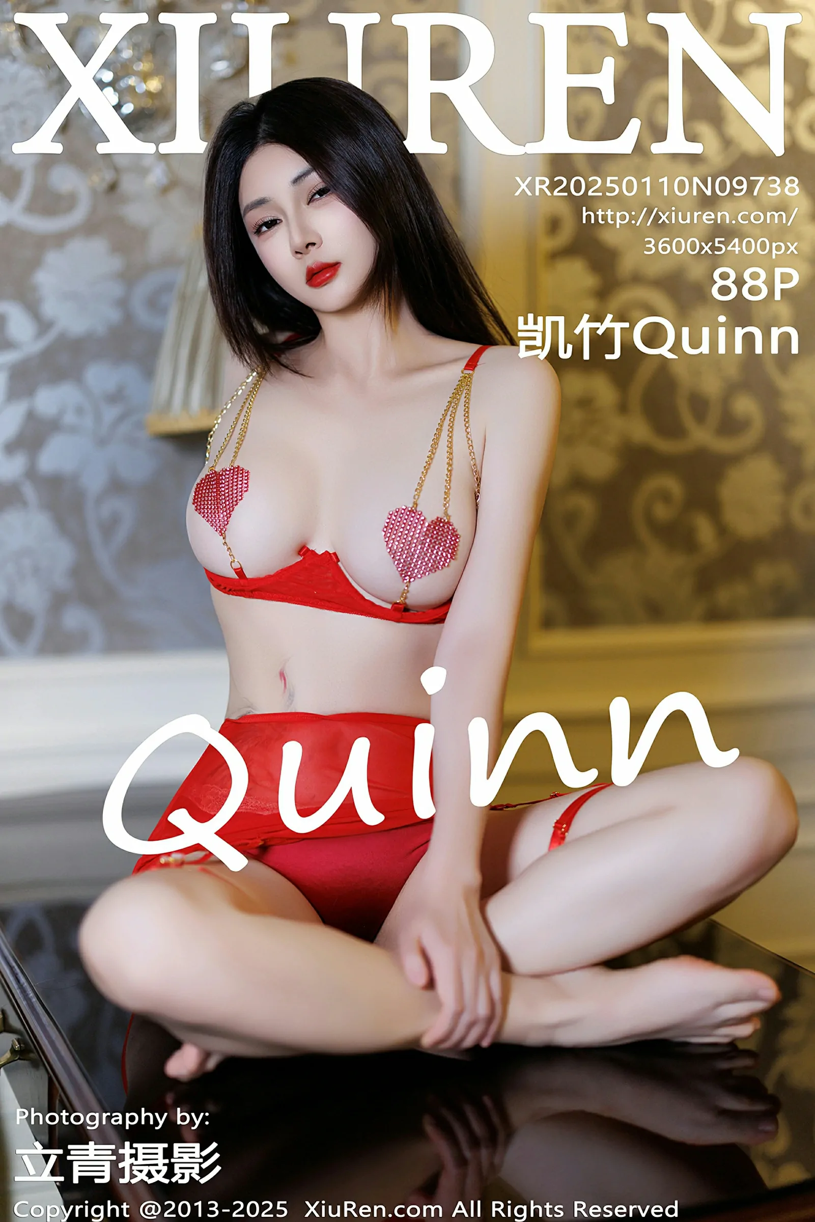 [XiuRen秀人网] 2025.01.10 No.9738 凯竹Quinn 红色露肩连夜短裙 性感写真 [88+1P]