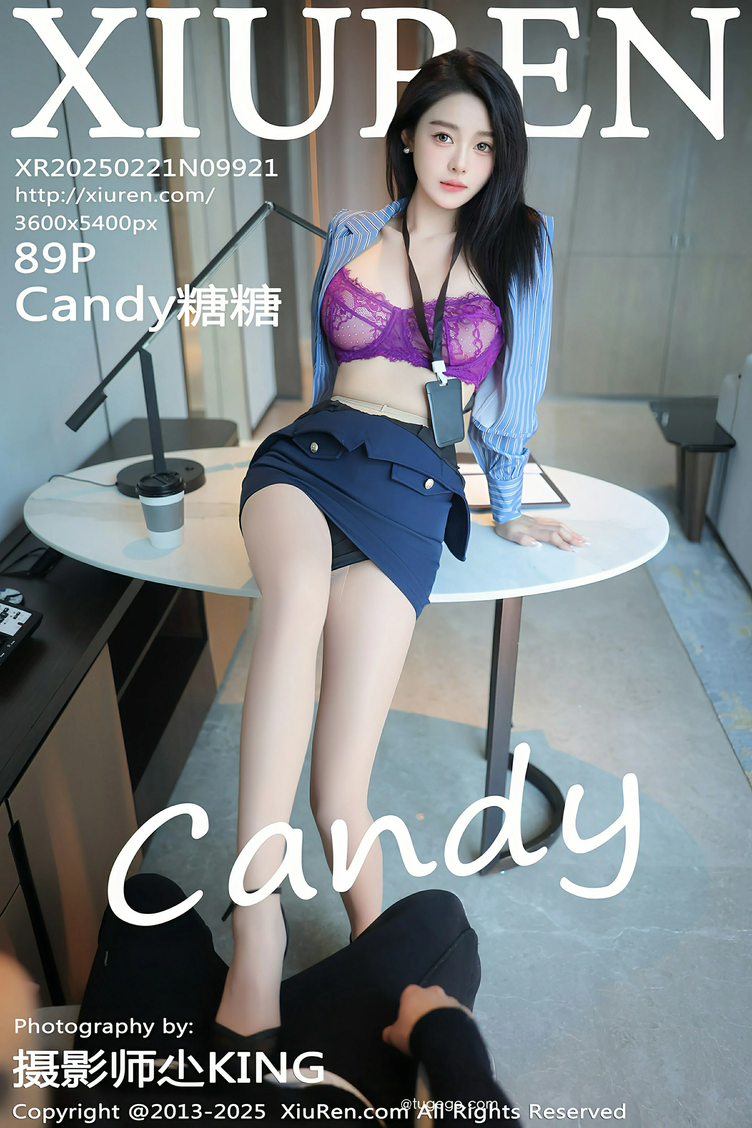 [XiuRen秀人网] 2025.02.21 No.9921 Candy糖糖 蓝色OL服饰 魅惑肉丝 性感写真 [89+1P]