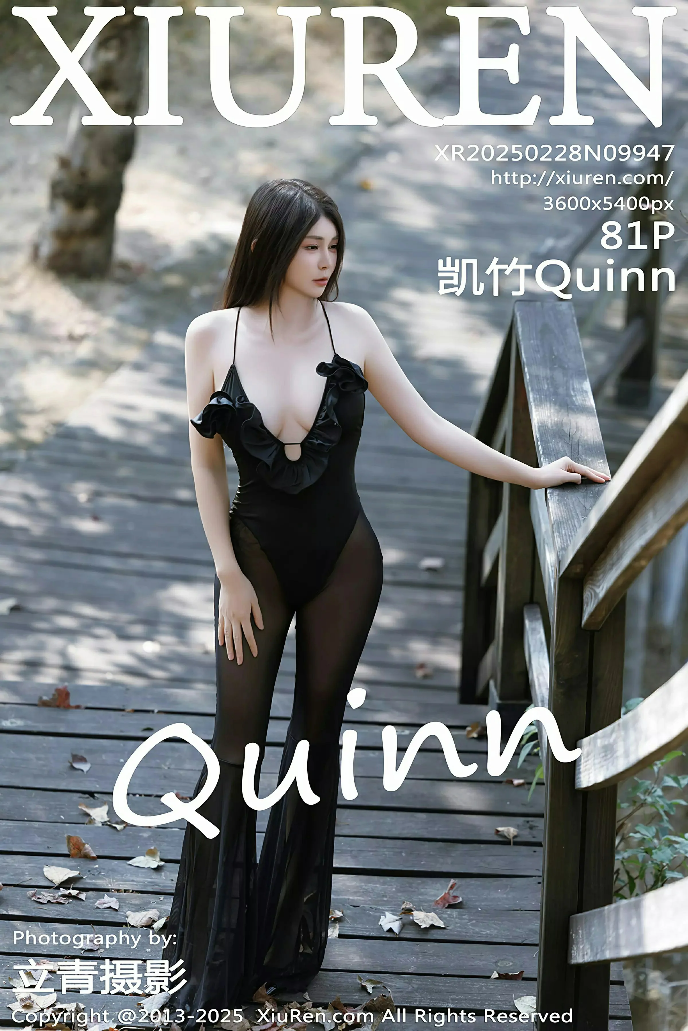 [XiuRen秀人网] 2025.02.28 No.9947 凯竹Quinn 黑色连衣裙 魅惑黑丝 性感写真 [81+1P]