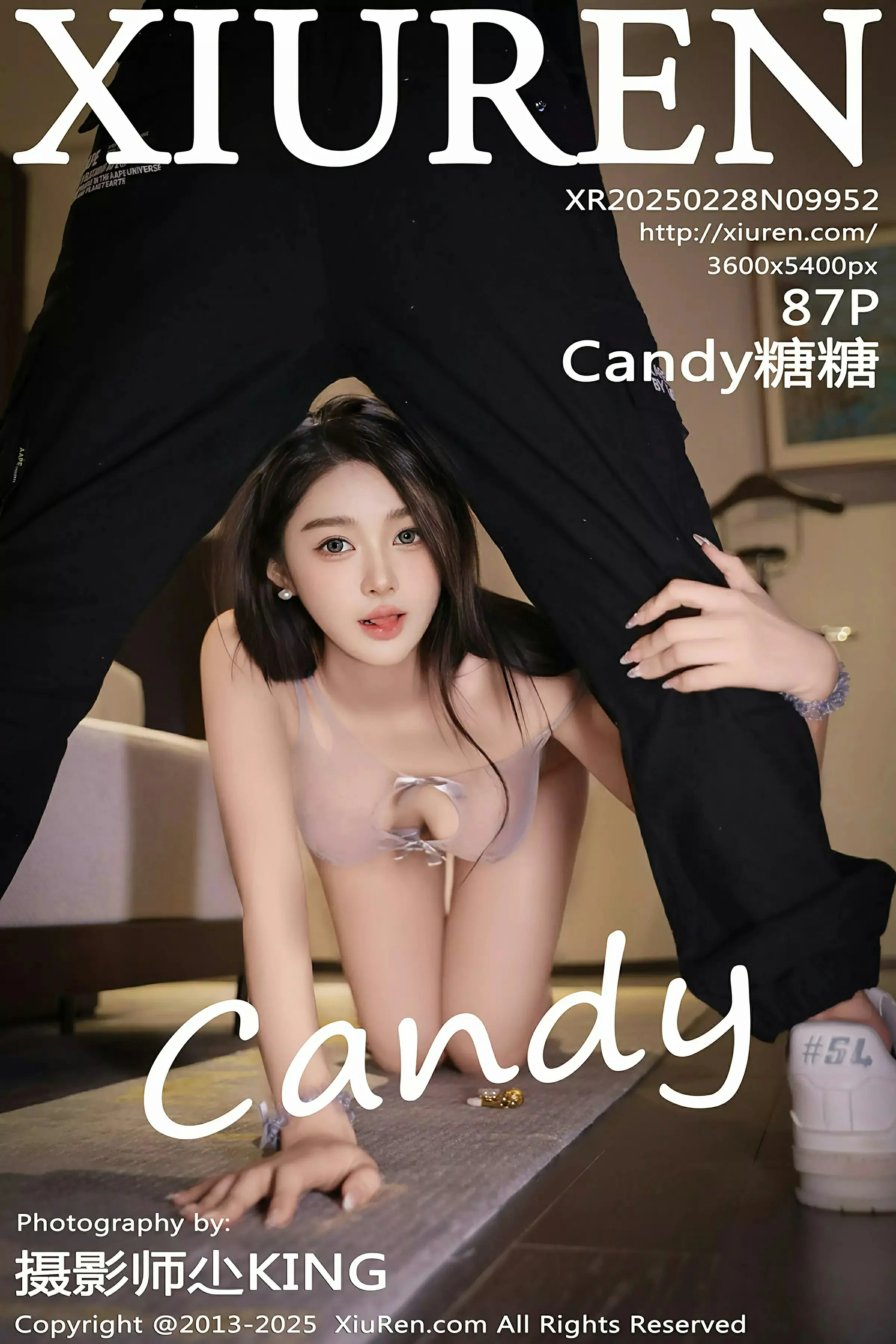 [XiuRen秀人网] 2025.02.28 No.9952 Candy糖糖 情趣服饰 灰色网袜 性感写真 [87+1P]